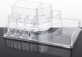 Cosmetic Lipstick Organiser Display Stand - Clear Acrylic for Storage Nail Polish Brushes Jewellery Makeup Box Cosmetic Storage Box (Color : 1) Fengong (Color : 1) (2) (1)