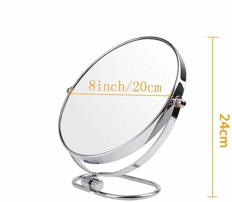 Cosmetic Mirror Makeup Vanity Mirror Desktop Two-Sided Beauty Mirror 3X Magnification Cosmetic Mirror 360° Swivel Bathroom Mirror Portable Little Mirror