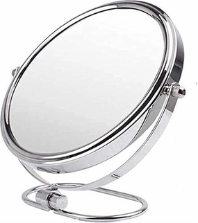 Cosmetic Mirror Makeup Vanity Mirror Desktop Two-Sided Beauty Mirror 3X Magnification Cosmetic Mirror 360° Swivel Bathroom Mirror Portable Little Mirror