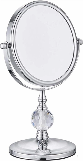 Cosmetic Mirror Makeup Vanity Mirror,Desktop Two-Sided Beauty Mirror Magnification Cosmetic Mirror 360° Swivel Bathroom Mirror Little Mirror(3X,8inch)