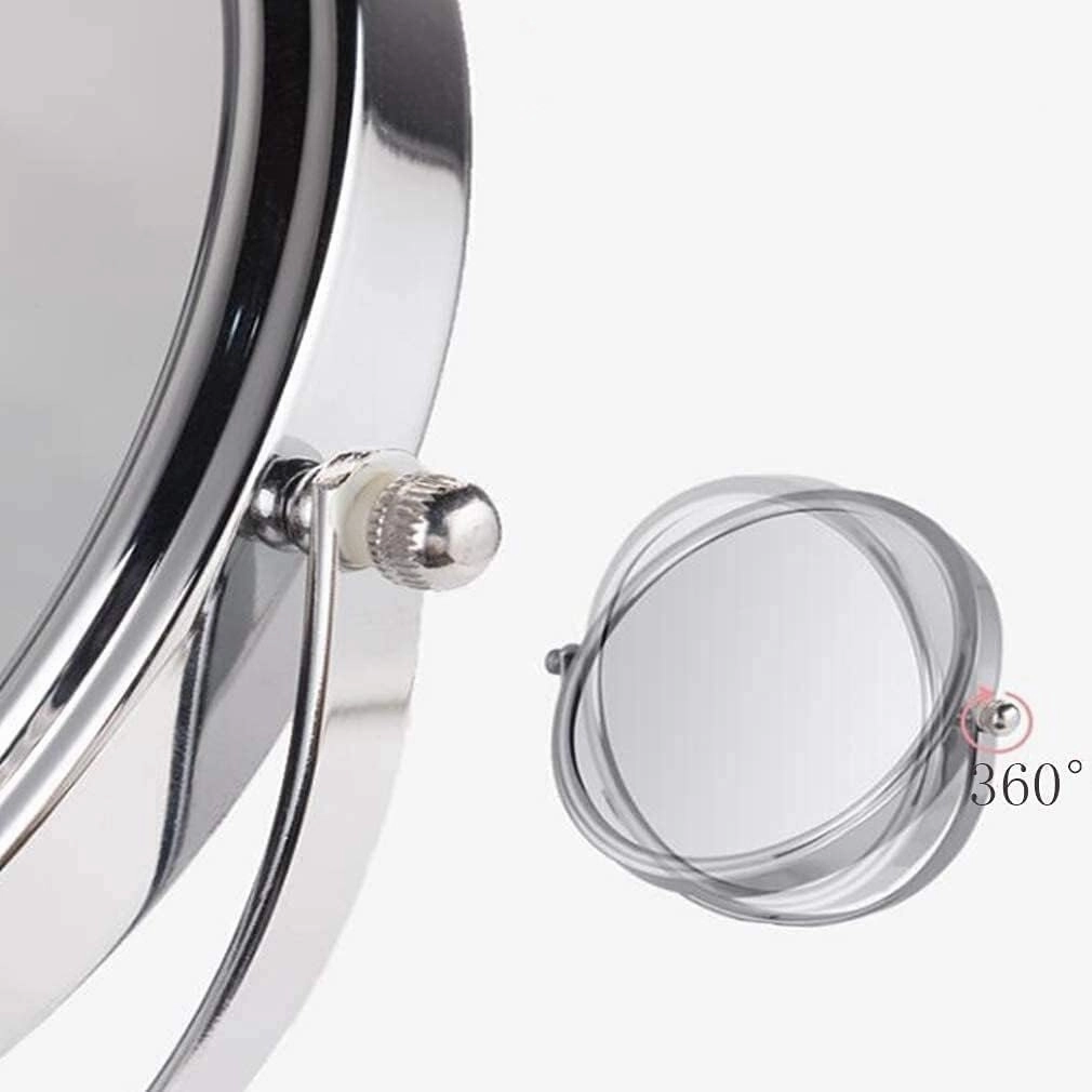 Cosmetic Mirror Makeup Vanity Mirror,Desktop Two-Sided Beauty Mirror Magnification Cosmetic Mirror 360° Swivel Bathroom Mirror Little Mirror(3X,8inch)