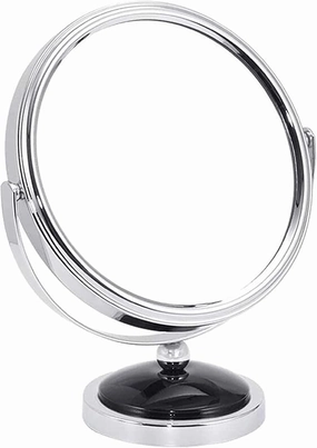 Cosmetic Mirror Vanity Mirror Desktop 2X Magnification Beauty Mirror Two-Sided Cosmetic Mirror 360° Swivel Bathroom Mirror Portable Little Mirror