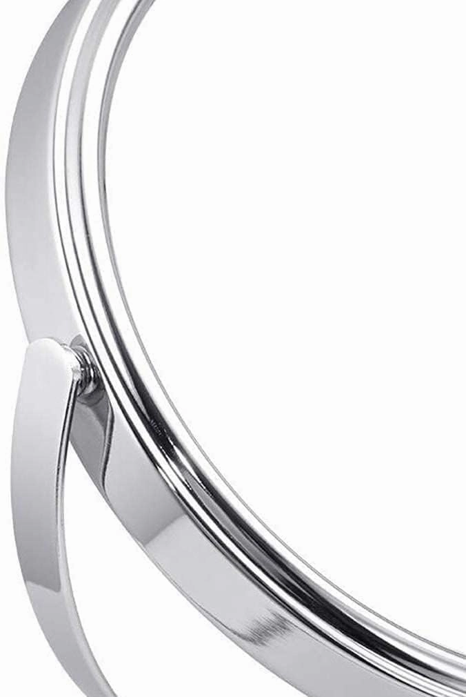 Cosmetic Mirror Vanity Mirror Desktop 2X Magnification Beauty Mirror Two-Sided Cosmetic Mirror 360° Swivel Bathroom Mirror Portable Little Mirror