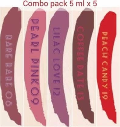 Cosmic collection combo 5x5ml (bare babe, pearl pink, lilac love, coffee date, peach candy)