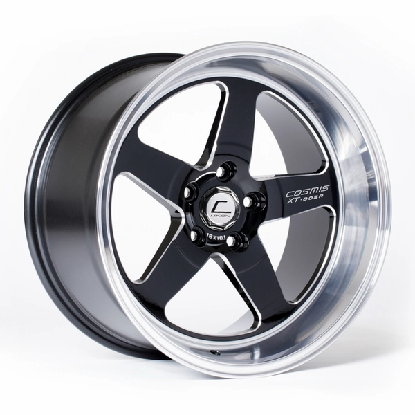 Cosmis Racing XT-005R Black w/ Machined Lip Wheel 20x9.5  15mm 6x139