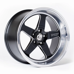 Cosmis Racing XT-005R Wheel Black w/ Machined Lip 18x9  25mm 5x100