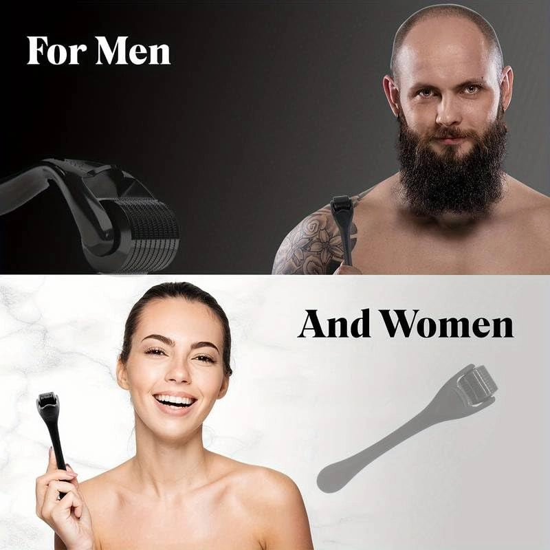 Derma Roller Microneedle Roller for Hair Beard Face Skin, Beard Dermal Roller Microneedling Roller for Women Men Tools