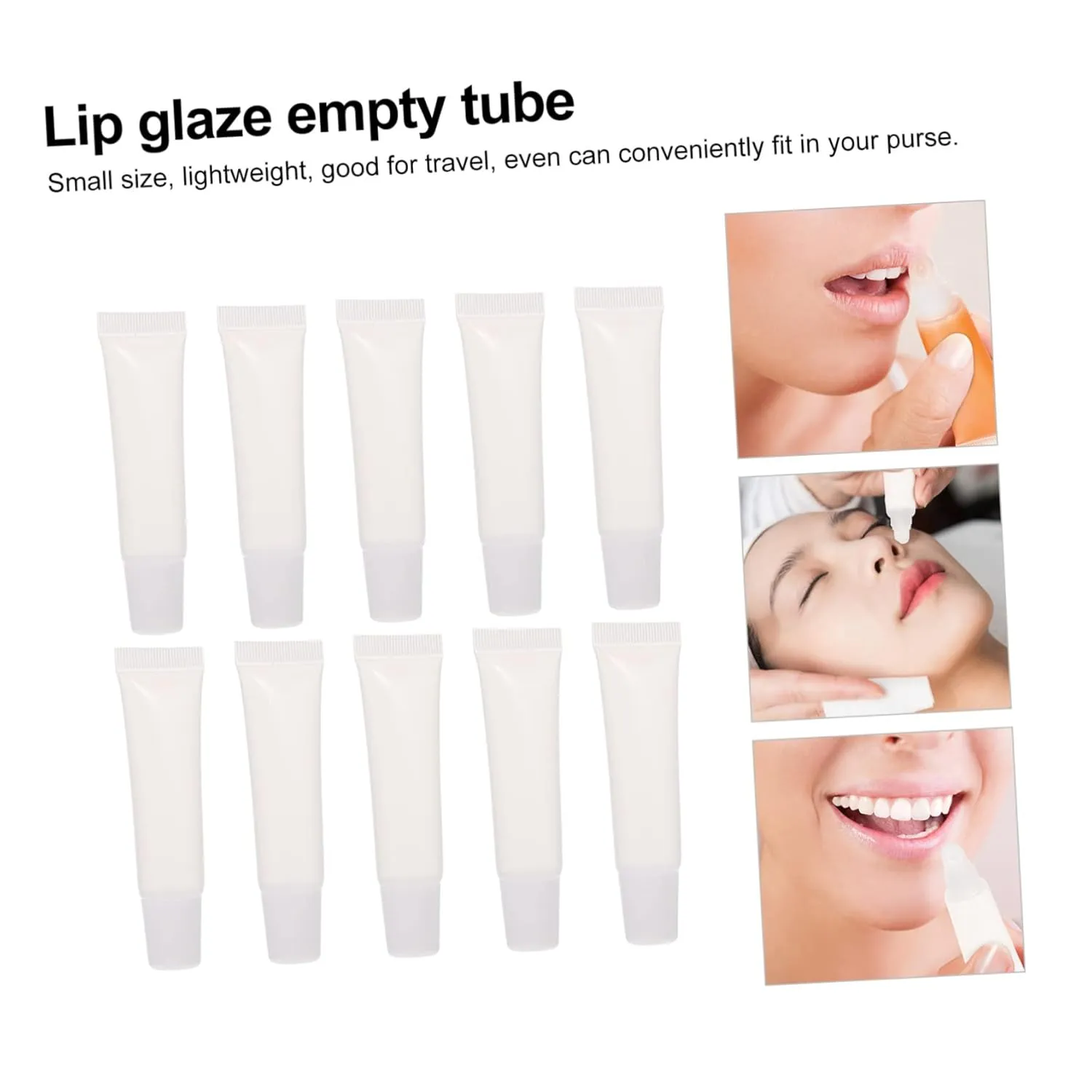 Didiseaon 30pcs Empty Lip Gloss Tubes Lightweight Refillable Lip Glazes Bottles Containers for Travel Practical Design for and Personal Use