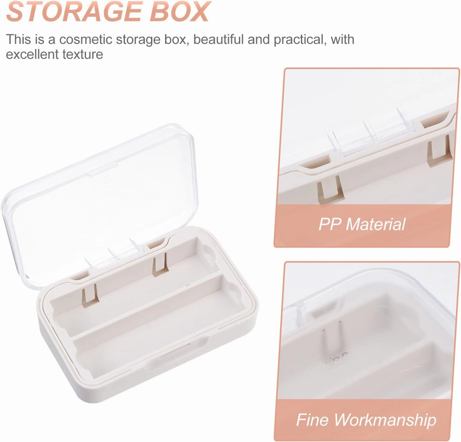 DOITOOL Clear Lip Gloss 3pcs Box Lipstick Storage Box Dressing Container Clear Lipstick Holder Desktop Organizer Table Nail