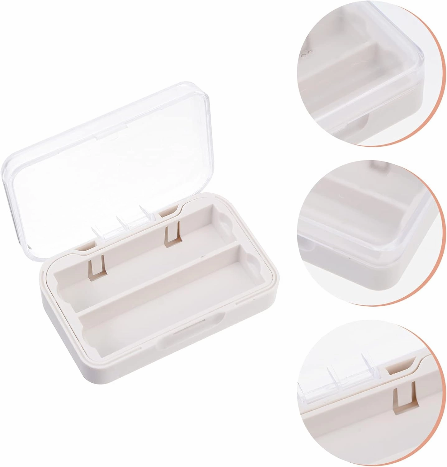DOITOOL Clear Lip Gloss 3pcs Box Lipstick Storage Box Dressing Container Clear Lipstick Holder Desktop Organizer Table Nail