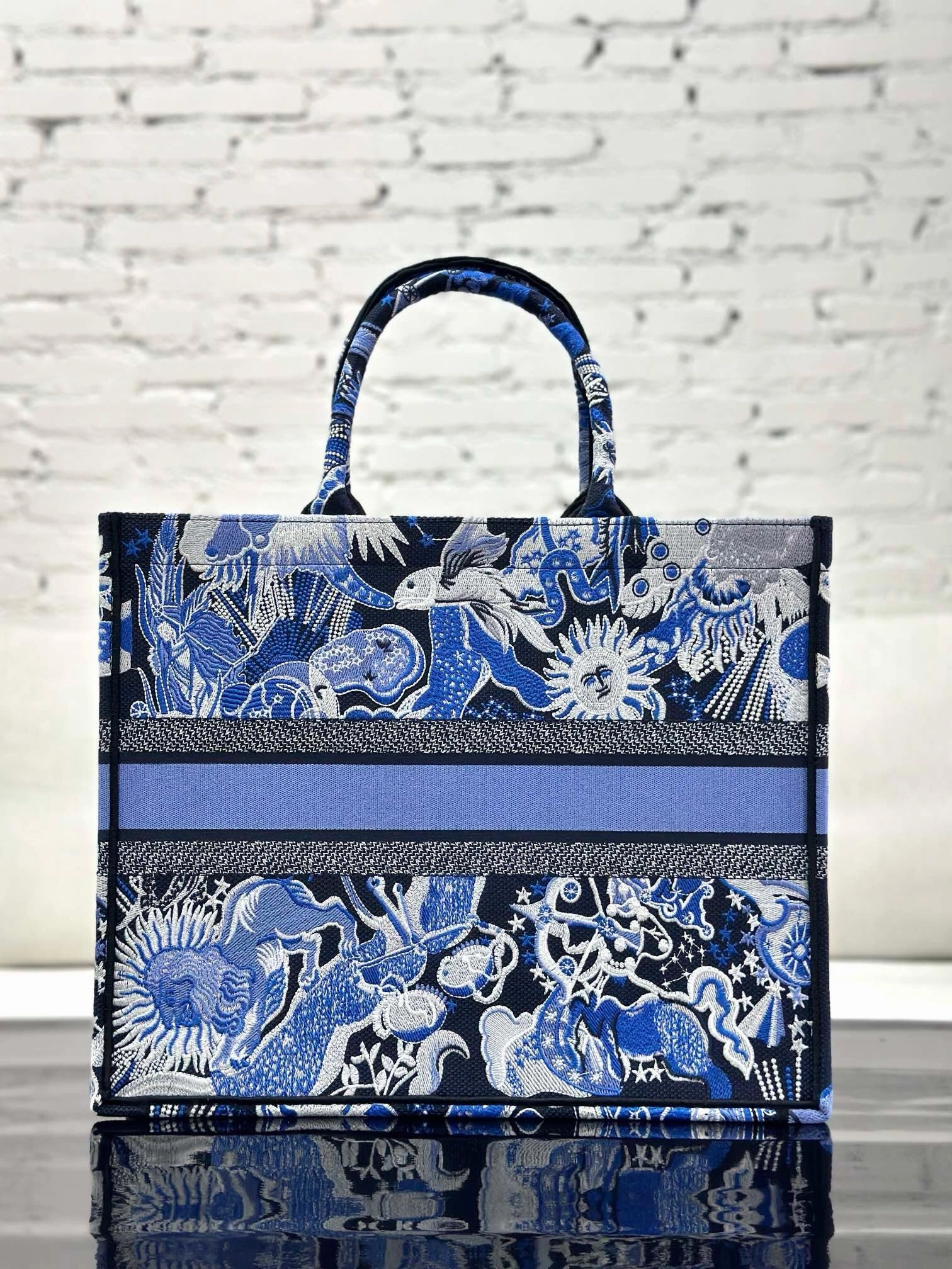 DR526 Medium Dior Book Tote / HIGHEST QUALITY VERSION / 14 x 11 x 6.5 inches
