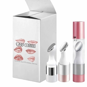 Electric Lip Plumper Lip Massager Tool Electric Lip Pen Device Lip Wrinkle Remover Natural Lip Plumper Tool Lip Filler Lip Suction Lip Enhancer Machine Lip Enhancer Lip Balm Infusor (White)