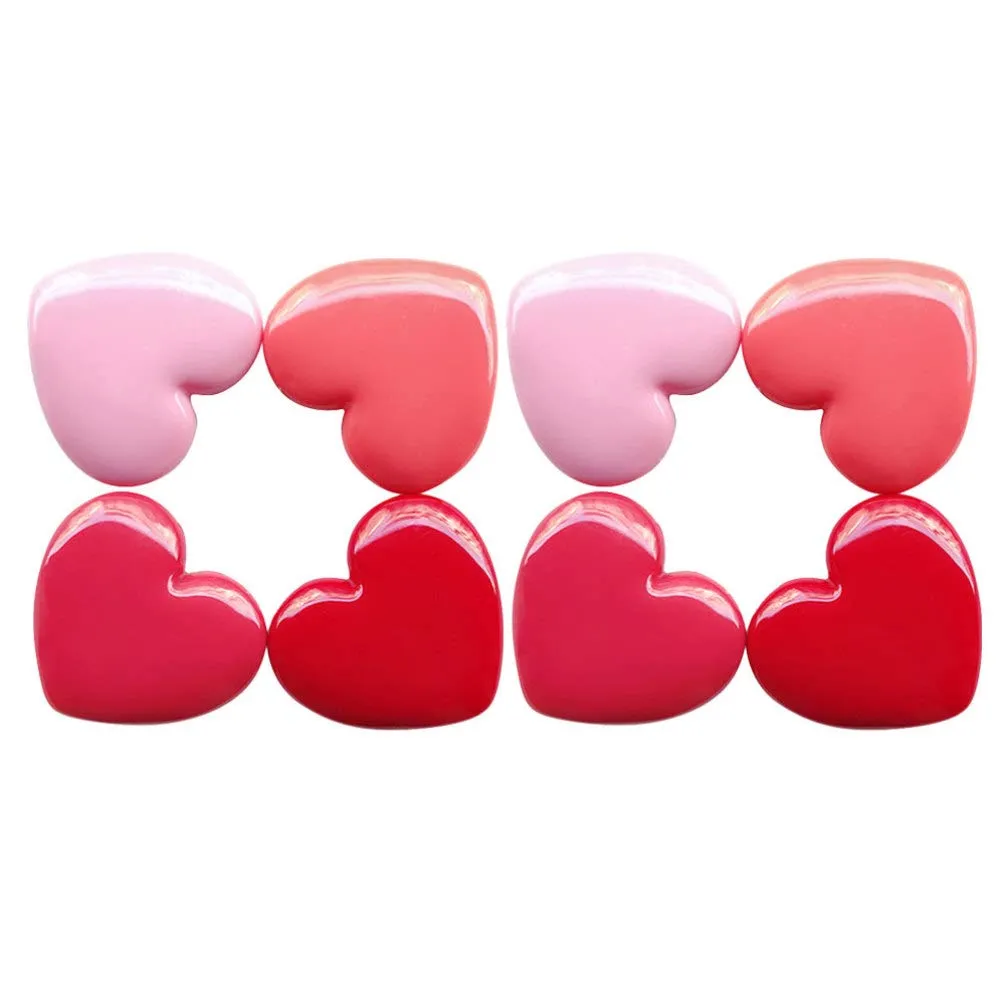 Empty Eyeshadow Palette Lip Balm Containers Small Sample Containers Heart Shaped Empty Plastic Refillable Eye Shadow Dispenser with Mirror Travel Containers 8PCS/641