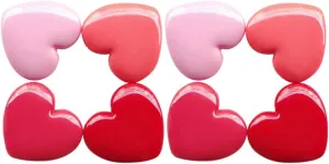 Empty Eyeshadow Palette Lip Balm Containers Small Sample Containers Heart Shaped Empty Plastic Refillable Eye Shadow Dispenser with Mirror Travel Containers 8PCS