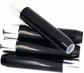 Empty Twist-Up Jumbo Cosmetic Pencils - Black with Silver end and Clear Cap (1)