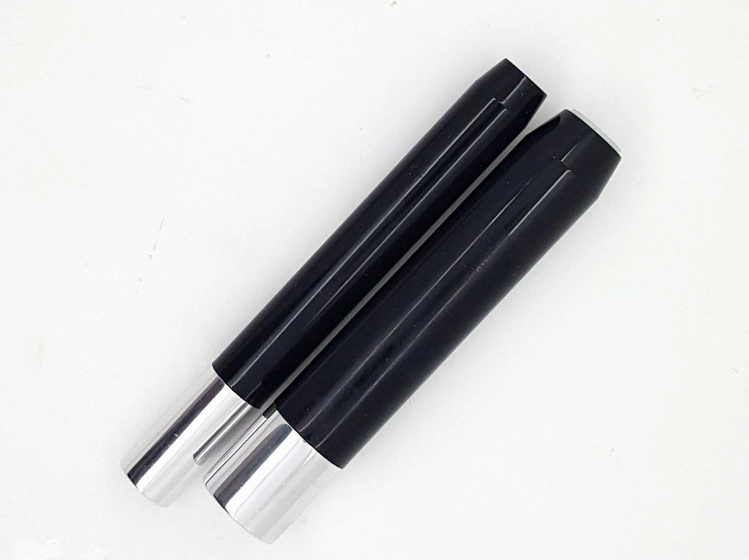 Empty Twist-Up Jumbo Cosmetic Pencils - Black with Silver end and Clear Cap DIY Lipsticks & Lip Pencils (500)