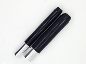 Empty Twist-Up Jumbo Cosmetic Pencils - Black with Silver end and Clear Cap DIY Lipsticks & Lip Pencils (500)