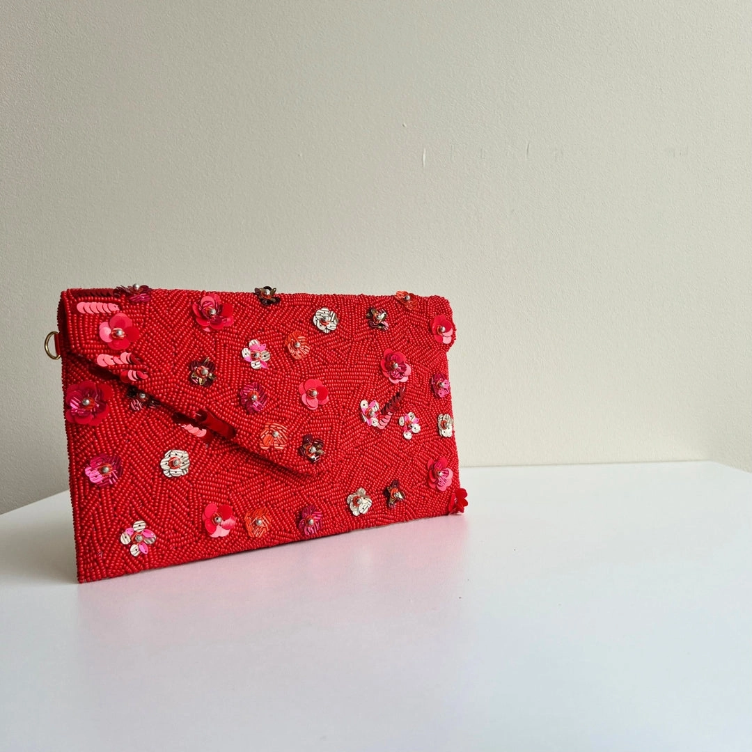 Envelope Flower Bag - Red