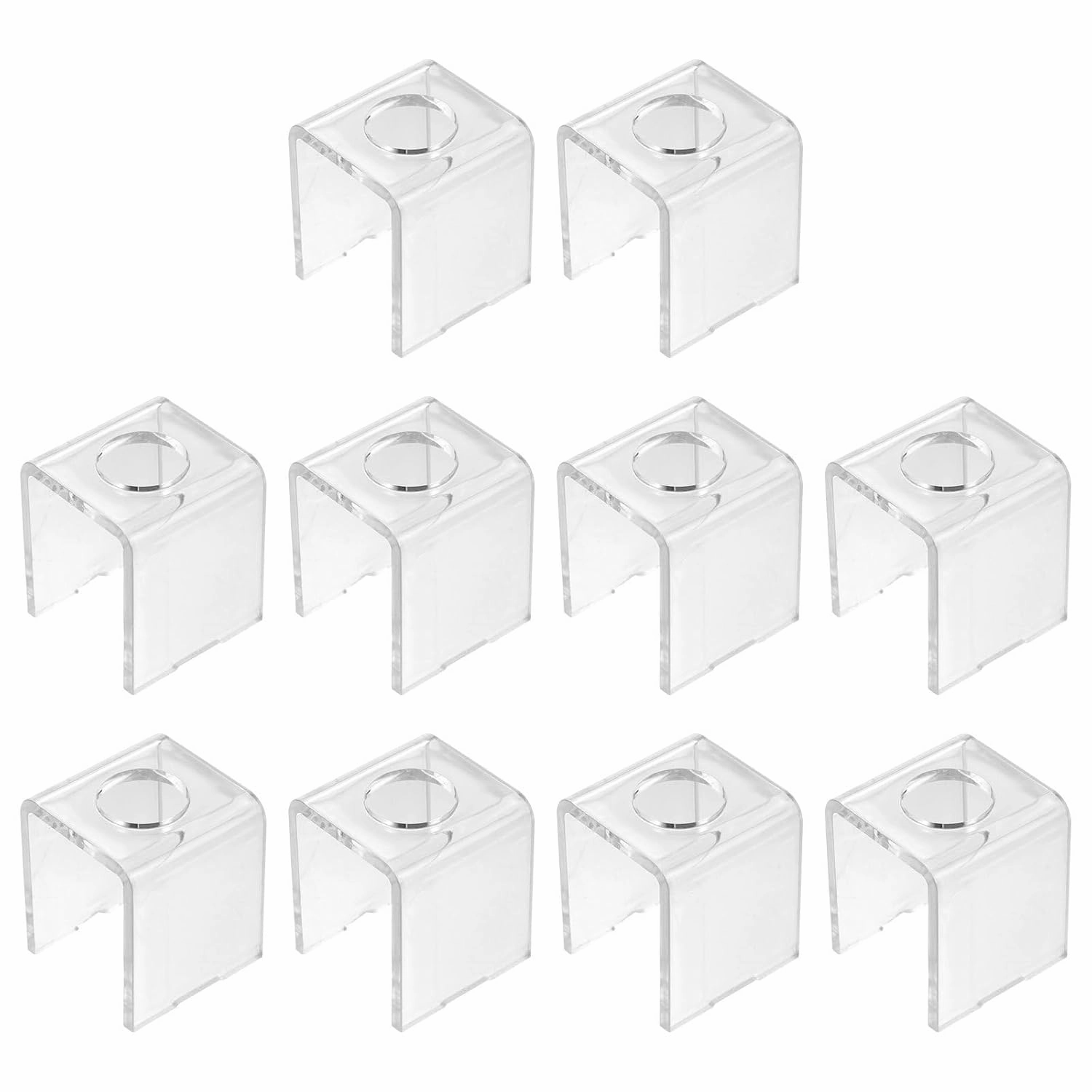 EXCEART Lipstick Mold Holder 10 Pieces Clear Plastic Single Hole Lipstick Stand for Homemade, Easy to Use and Reusable