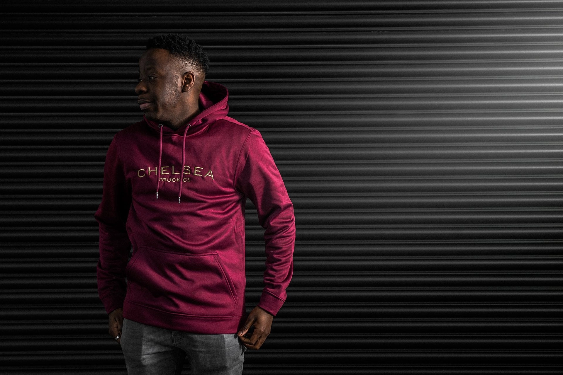 Exclusive Special Edition Chelsea Truck Co Hoodie - Red with Gold Embroidery