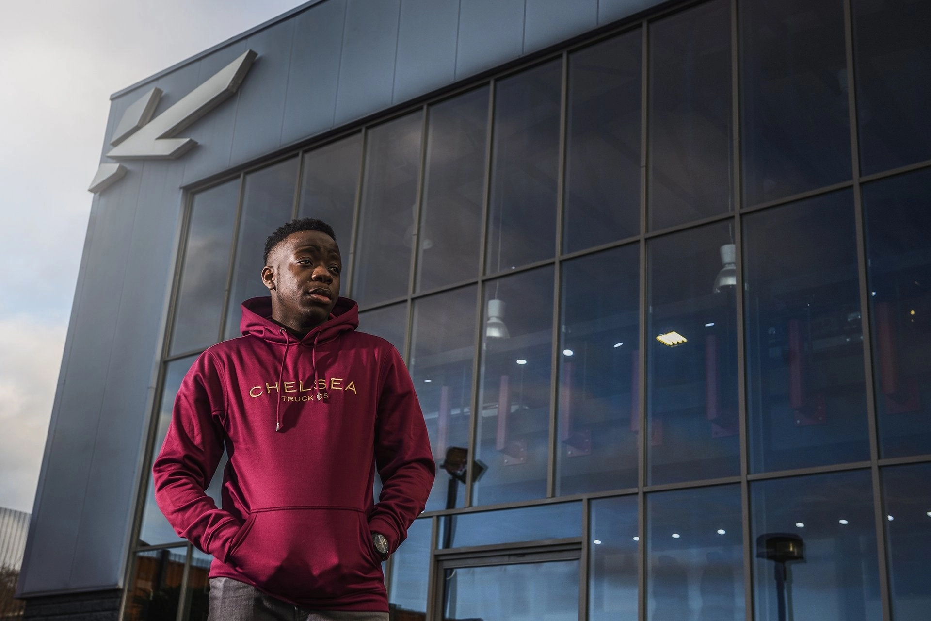 Exclusive Special Edition Chelsea Truck Co Hoodie - Red with Gold Embroidery