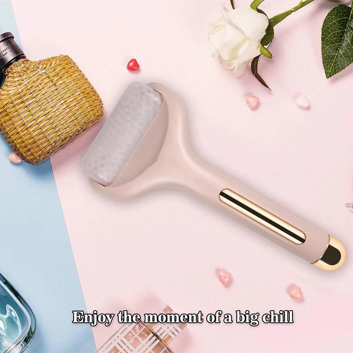 Face Roller Massager for Puffiness Relief Pain and Minor Injury to Tighten Pores Whiten Skin