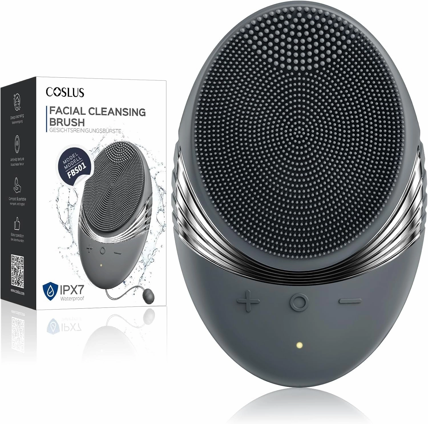 Face Scrubber Facial Cleansing Brush :  Portable Silicone Waterproof Rechargeable Face Wash Brush, 5 Cleansing Modes, Electric Deep Cleaning for Men & Women, Removing Blackhead, Exfoliating