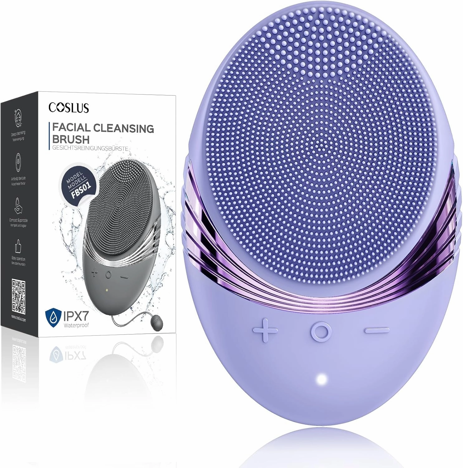 Face Scrubber Facial Cleansing Brush :  Portable Silicone Waterproof Rechargeable Face Wash Brush, 5 Cleansing Modes, Electric Deep Cleaning for Men & Women, Removing Blackhead, Exfoliating