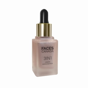 FACES CANADA 3 in 1 Liquid Highlighter – Rose Gold 03 18 ml | Primer | Highlighter | Strobe Serum | Luminous Finish | Lightweight Formula | Hydrating | Long Lasting Glow | Easily Blendable
