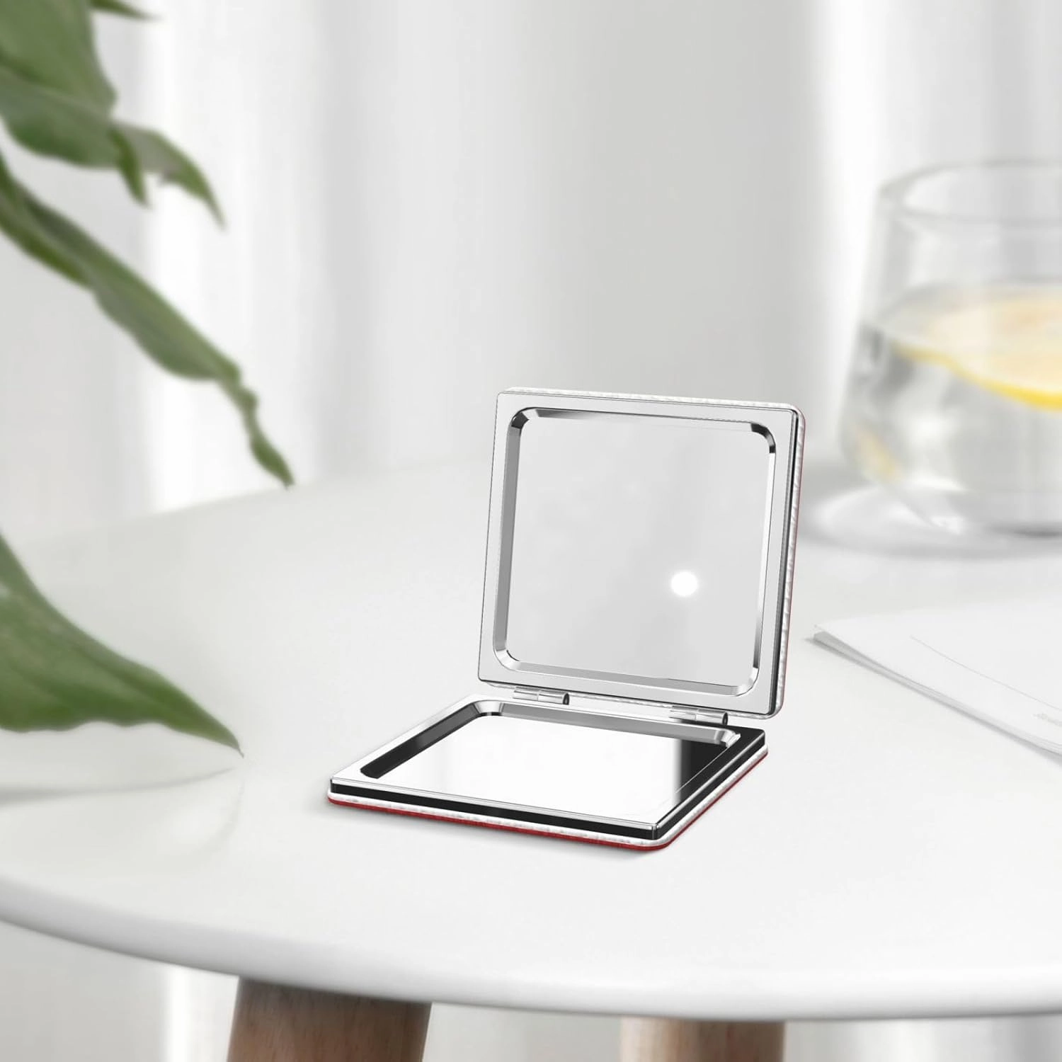 Flag of Timor-Leste Makeup Mirror Portable Folding Mini Mirror Double Sided Travel Makeup Mirror Square Handheld Pocket Mirror
