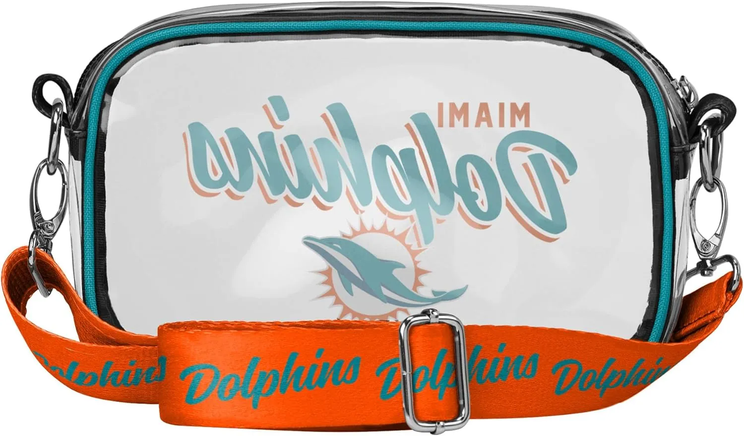 FOCO NFL Team Logo Monty Script Clear Crossbody Bag