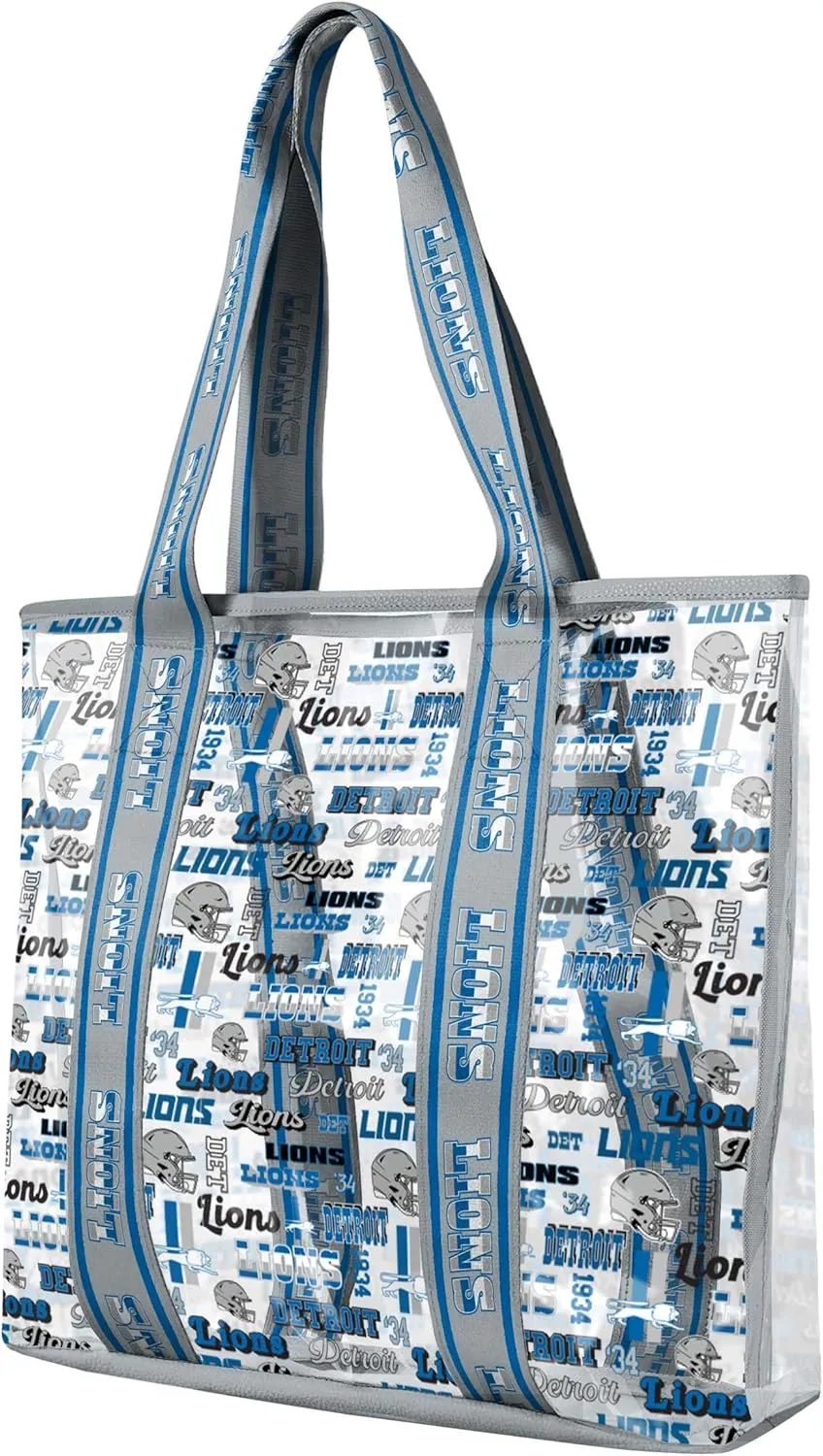 FOCO NFL Team Logo Repeat Retro Print Clear Tote Bag