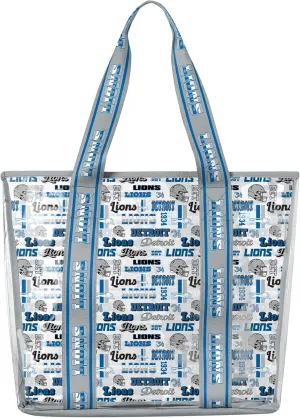 FOCO NFL Team Logo Repeat Retro Print Clear Tote Bag