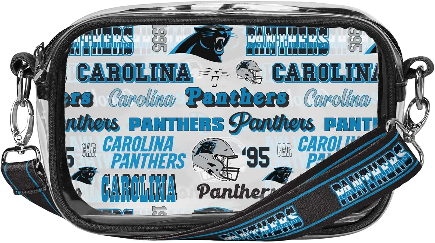 FOCO NFL Team Logo Retro Print Clear Crossbody Bag