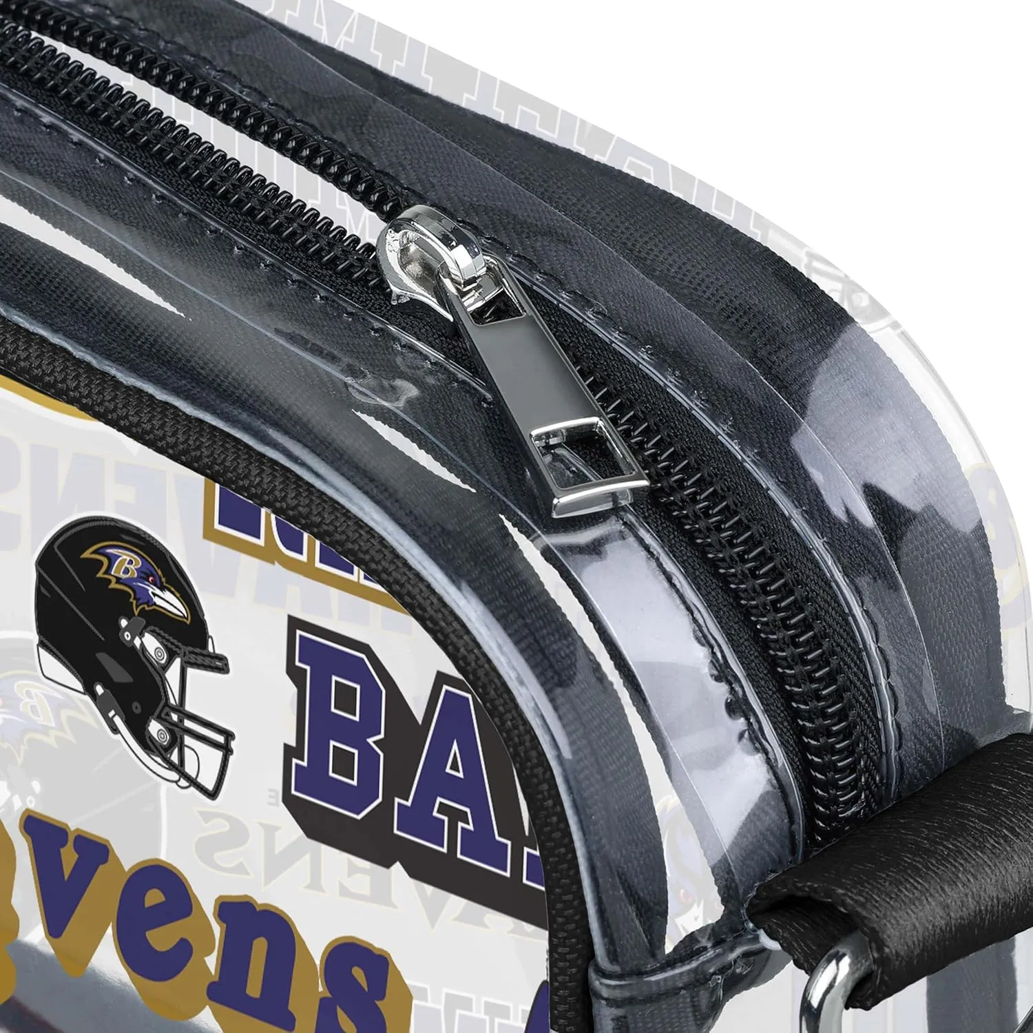 FOCO NFL Team Logo Retro Print Clear Crossbody Bag