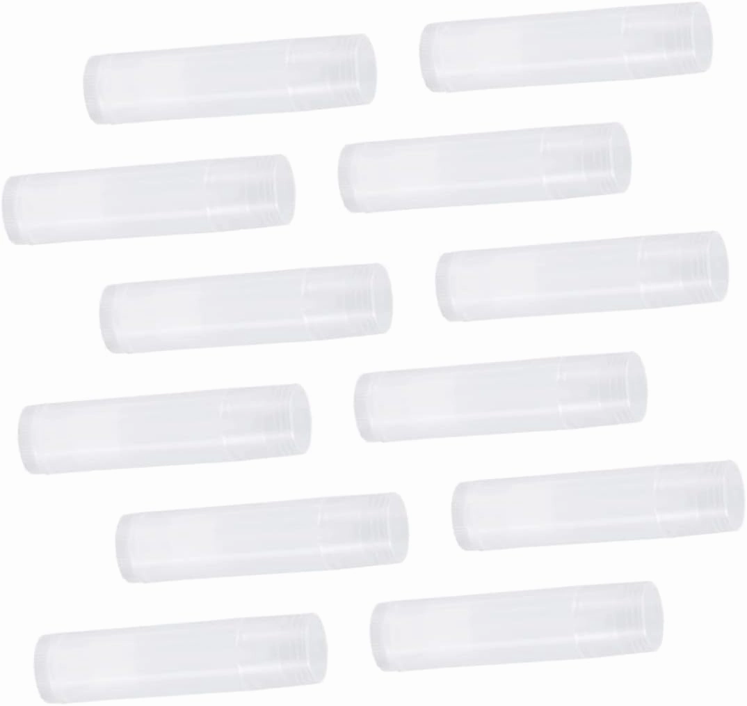 FRCOLOR 100pcs in Bulk Clear Container Clear Lipglosses Plastic Lip Balm Containers Lip Gloss Tubes Refillable Lipstick Container Lipstick Tube Wax Tube Plastic Cap Lip Balm Tube