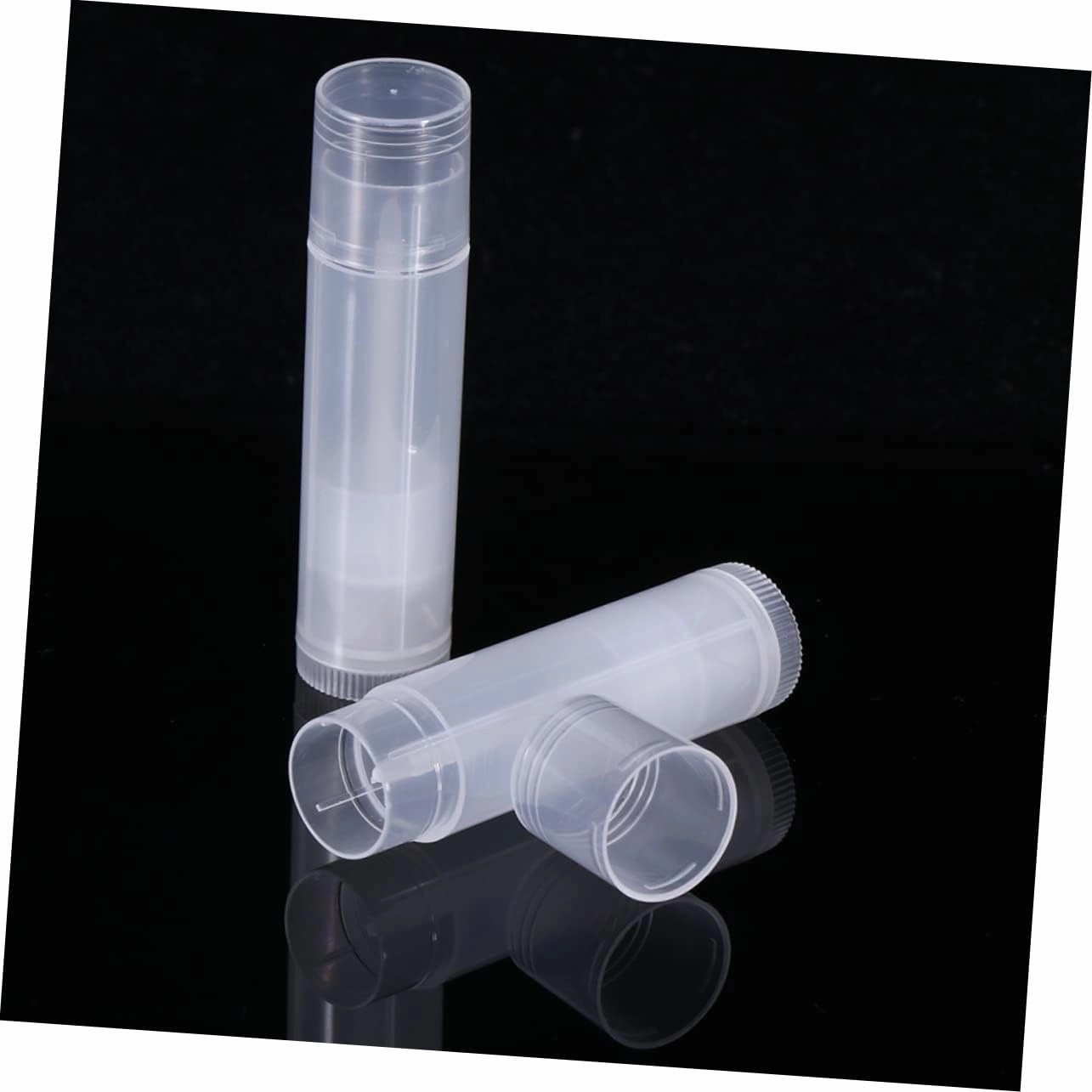 FRCOLOR 100pcs in Bulk Clear Container Clear Lipglosses Plastic Lip Balm Containers Lip Gloss Tubes Refillable Lipstick Container Lipstick Tube Wax Tube Plastic Cap Lip Balm Tube