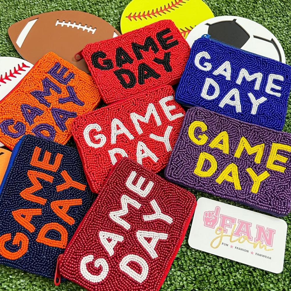 GAMEDAY BEADED COIN PURSE - 9 COLORS