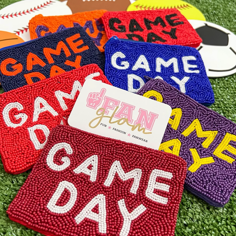 GAMEDAY BEADED COIN PURSE - 9 COLORS