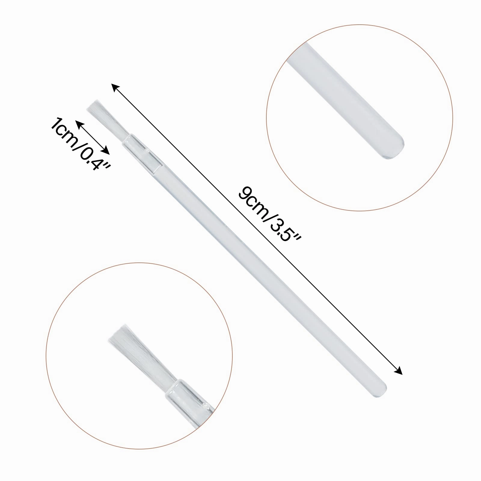 GCQQ 50PCS Disposable Lip Brushes, Clear Lipstick Applicator, Lip Wands Makeup Beauty Tool Kits PYO Cookie Paint Brush (Clear)