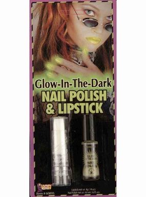 Glow in the Dark Nail Polish and Lipstick Costume Makeup