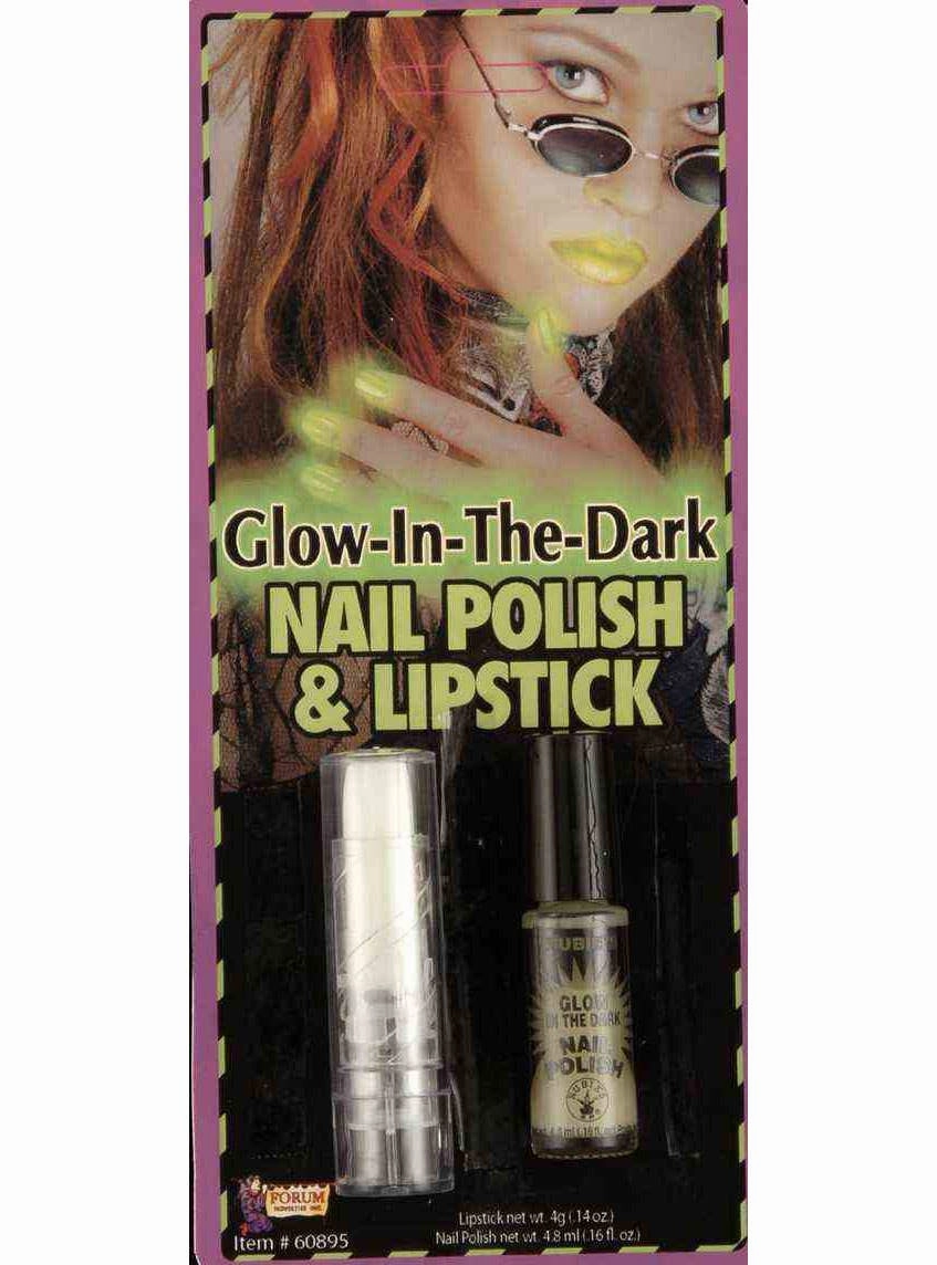 Glow in the Dark Nail Polish and Lipstick Costume Makeup