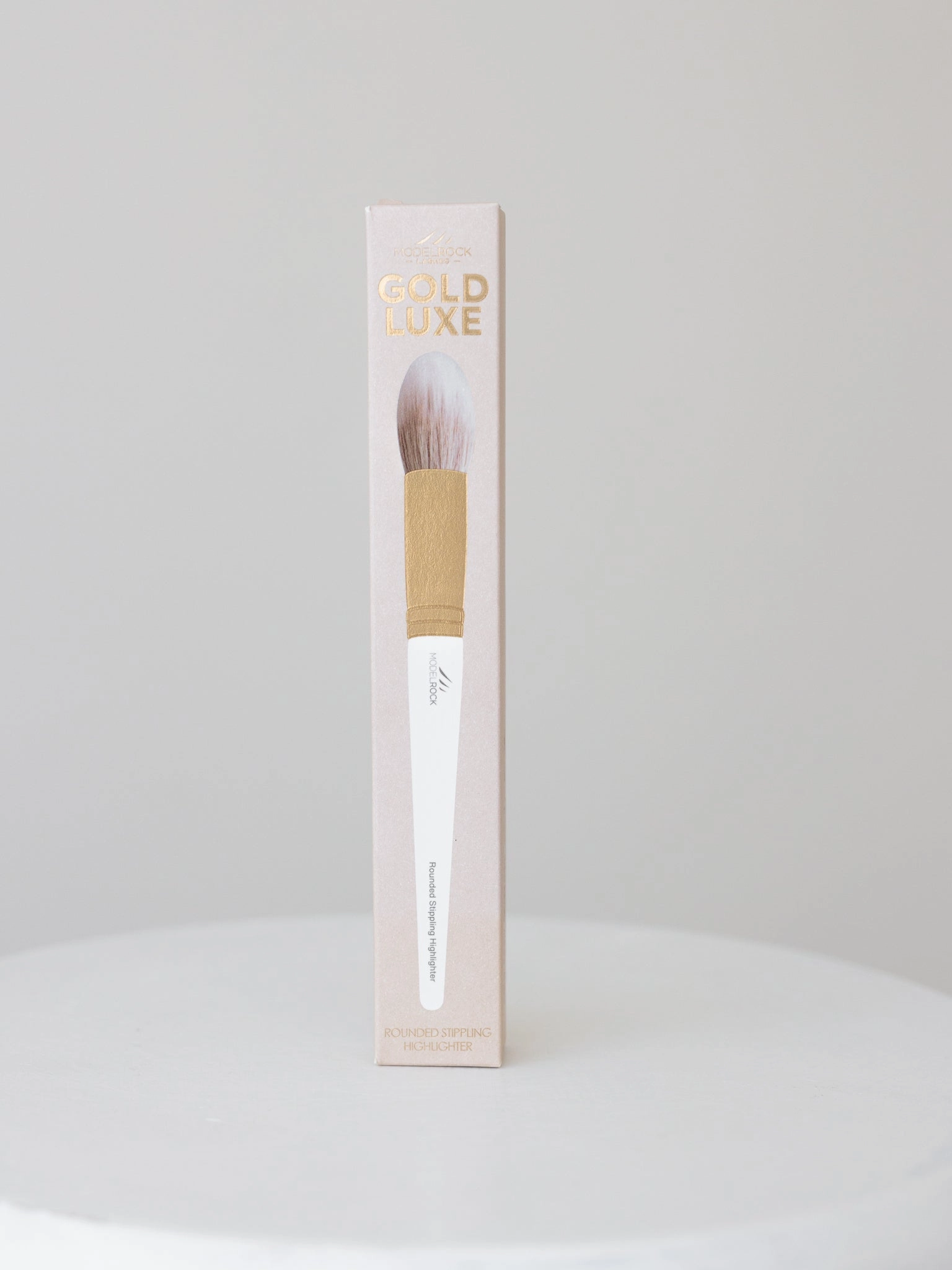 Gold Luxe Rounded Stippling Highlighter Brush