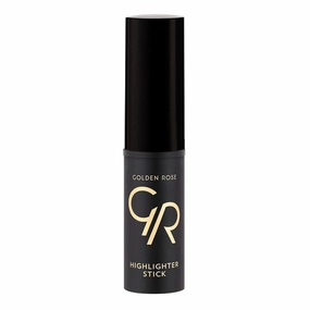 Golden Rose Highlighter Stick, 01 Bright Gold, Instant Radiance, Paraben Free