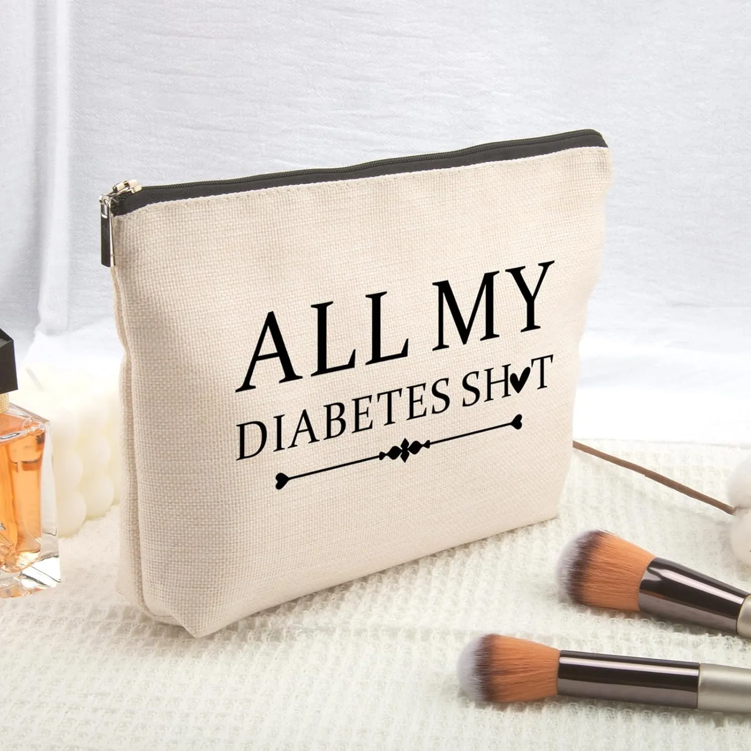 Grandparents Day Gifts Makeup Bag Pouch Personalized Gift for Diabetic Emergency Supply Bag for Grandma Grandpa Mom Dad Sister Brother for Birthday Christmas