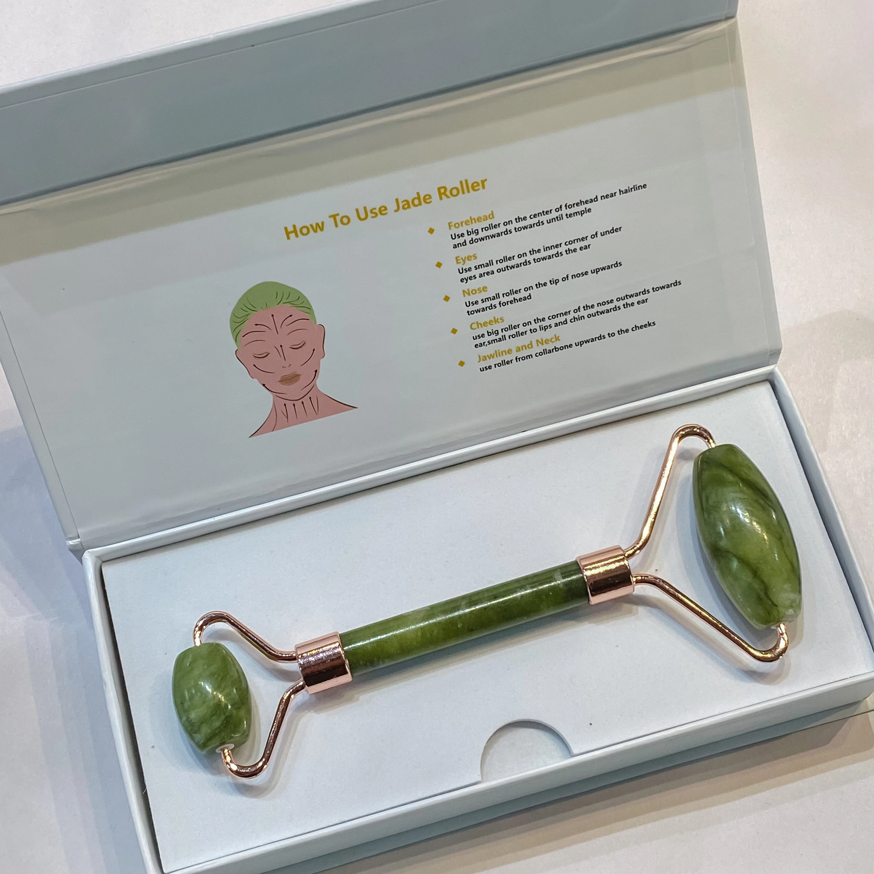 Green Jade Crystal Face Roller