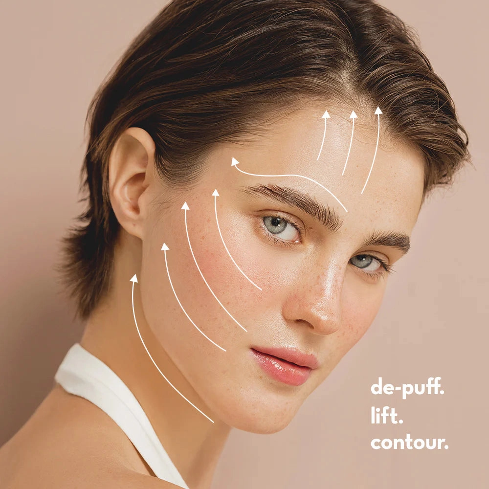 Happy Skin Facial Sculpting Gua Sha & Eye Roller (De-puff   Lift   Contour)