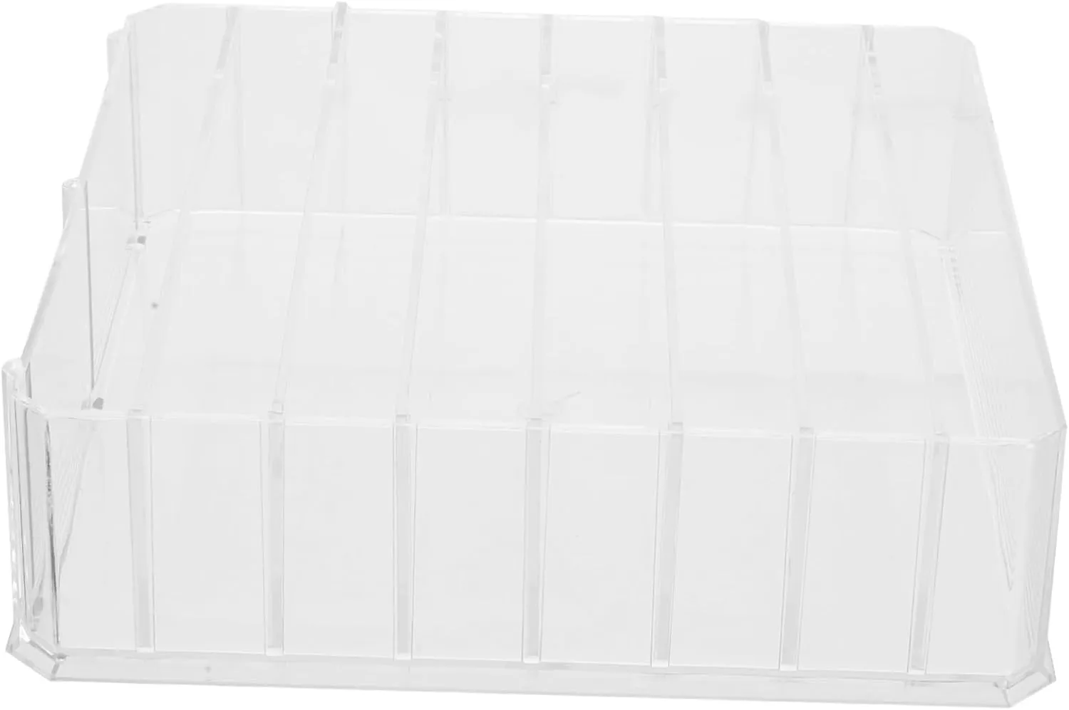 Healifty Desktop Makeup Organizer Transparent Eyeshadow Holder Blusher Storage Box for Countertop Vanity Use for Makeup Brushes Cosmetics