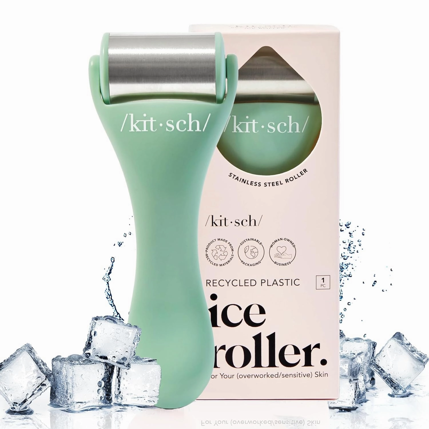 Ice Face Roller Skin Care - Facial Rollers for Eye Puffiness, Cold Skin Rollers, Lymphatic Drainage Massager, Roller Face for Wrinkles, Migraine Relief - Terracotta
