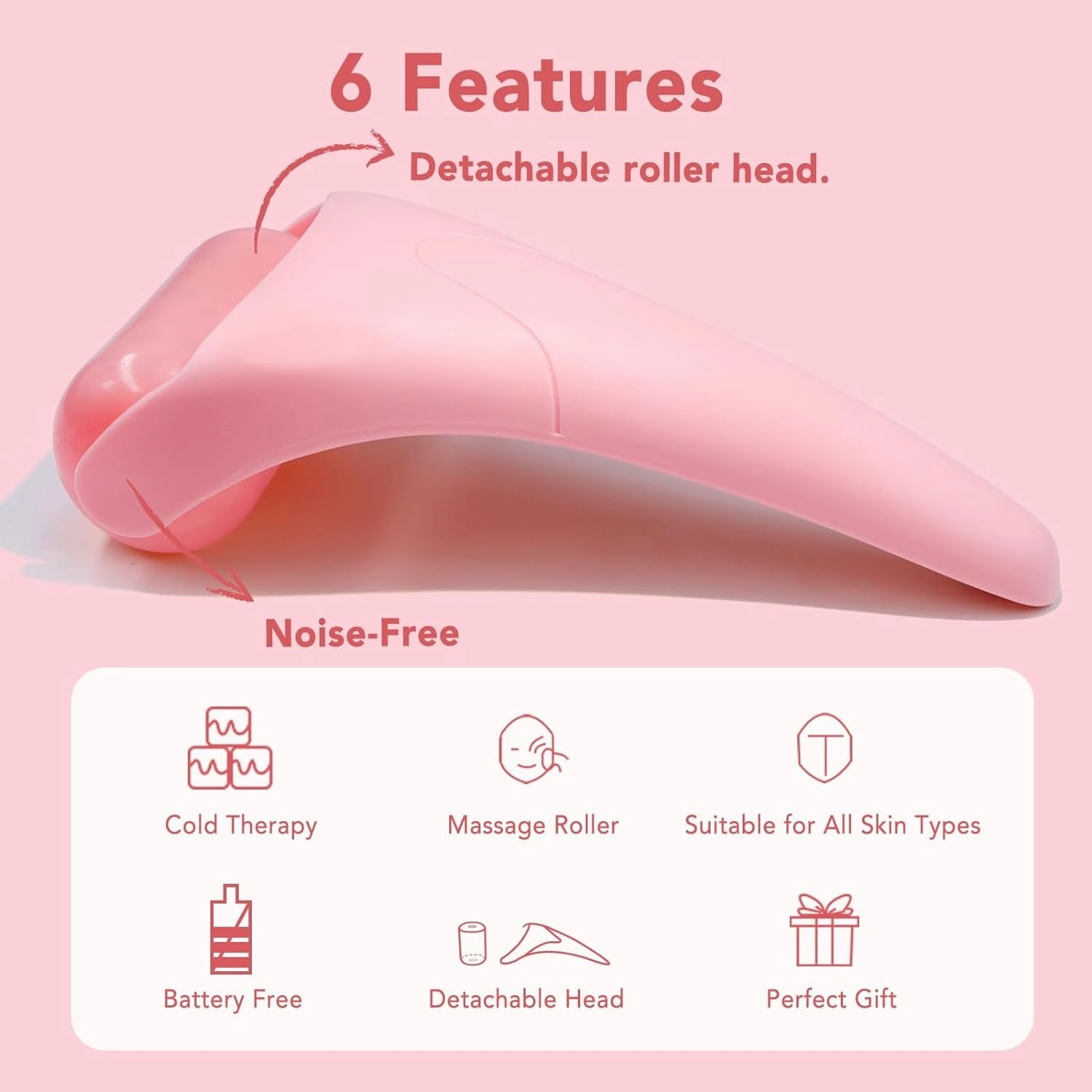Ice Roller for Face, Skin Care Set & Ice Face Roller，Spa Gifts for Women,Skin Care Wrinkle Remover for Face, Face Massager Roller & Self Care Gifts for Woman (Pink)